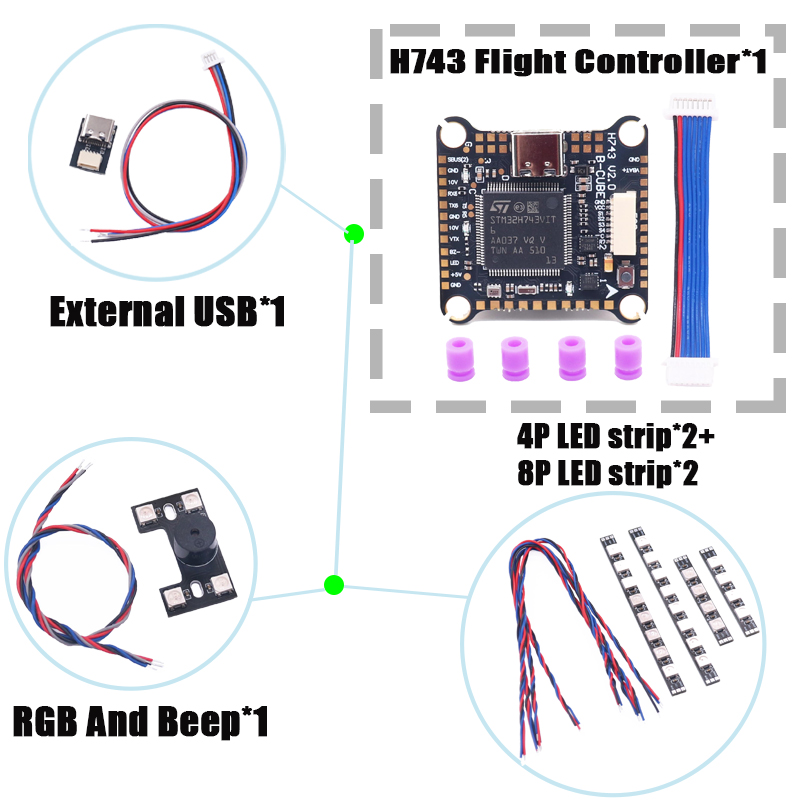 RCtoSky F4V3S PLUS F722 F745 H - Drone Racing Flight Controller reseña y precio