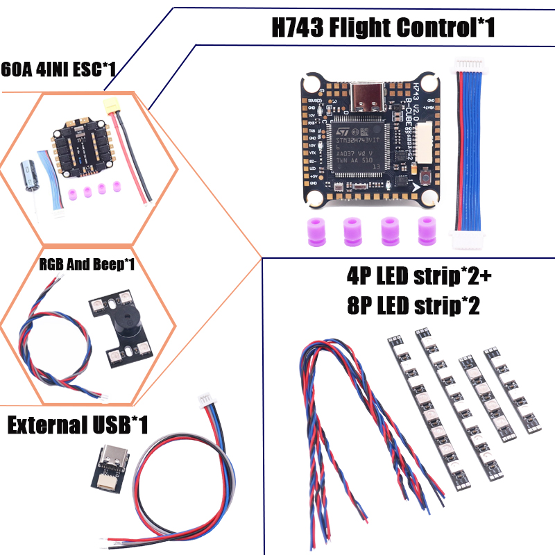 RCtoSky F4V3S PLUS F722 F745 H - Drone Racing Flight Controller reseña y precio