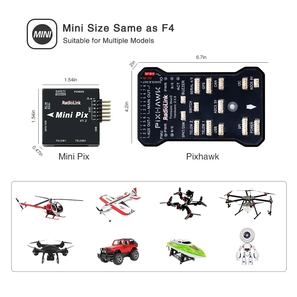 Radiolink Nuevo Mini PIX V1.2  - Drone Racing Flight Controller reseña y precio