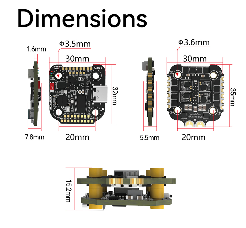 MINI controlador de vuelo F405 - Drone Racing Flight Controller reseña y precio